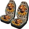 thumbnail image 5 of Pzuqiu Western Cowboy Cow Car Seat Cover Light Breathable Front and Rear Split Bench Seat Covers Washable Easy to Install Car Seat Cushion Universal Fit for Most Cars Sedan Van Truck, 5 of 7