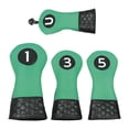 thumbnail image 1 of 4 fundas de madera para palos de golf, fundas para palos de golf, accesorios creativos para golf, fundas protectoras para principiantes en deportes claro, 1 of 8