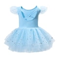 thumbnail image 4 of EnJoCho Girls Tutu Dress Ruffl𝖾 Sleeveless Gradient Tulle Toddler Elastic Smoc𝗄ed Wedding Puffy Dresses Summer Cute Princess Outfit Toddler Skater Dress Casual, 4 of 6