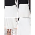 thumbnail image 5 of DARING DIVA Women's Satin Maxi Formal A-Lined Cocktail Mermaid Skirts Large White, 5 of 6