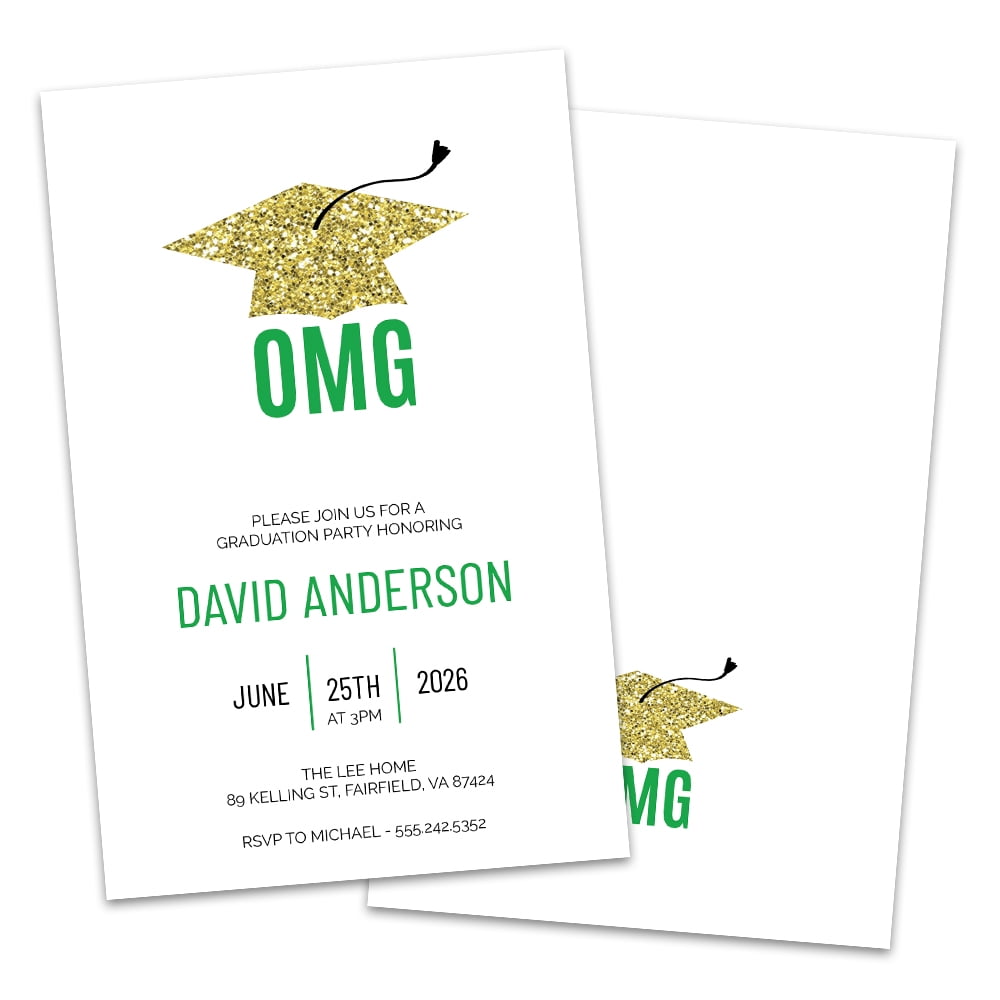 Personalized OMG Graduation Party Invitation