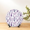 thumbnail image 6 of Picia Lavender Flowers Pattern Bone China Decorative Plate – Wall Decor with Stand and Adhesive, Elegant Ornament for Living Room, Office, or Entryway-10in, 6 of 6