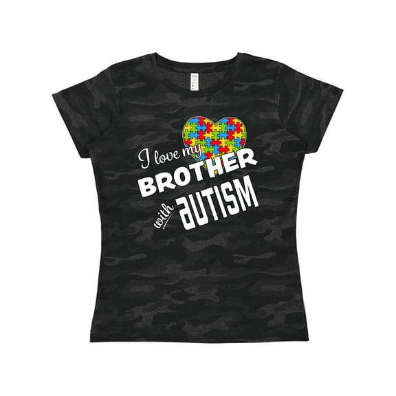 Inktastic I Love my Brother with Autism Women's T-Shirt