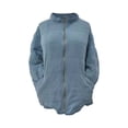 thumbnail image 3 of Bowanadacles Women Casual Jackets Solid Color Zip Up Loose Coat Warm Outwear, 3 of 5