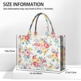 thumbnail image 3 of Large Capacity Tote Bag,Pioneer Flower Floral Print Pattern Handbag Fashion Luxury Tote Bag,15.7"x13"x 5.1" Inches,Laptop Compatible, 3 of 6