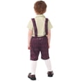 thumbnail image 7 of 3 Pcs Boys Oktoberfest Outfits Bavarian Lederhosen Pocket Shorts Short Sleeve Plaid Shirt Costume With Knee High Stockings, 7 of 7