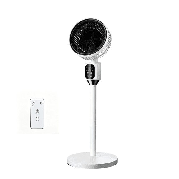 Oscillating Floor Fan 1-Pack – 3 Speeds 7.5H Timer Remote Control Adjustable Height 2-in-1 Stand/Table Fan