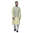 thumbnail image 1 of Atasi Indian Traditional Kurta Churidar Pajama Set With Nehru Jacket For Men, 1 of 3