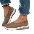thumbnail image 6 of Domzle Orthopedic Breathable Soft Shoes Arch Support, Women Wide Width Breathable Walking Comfortable Slip On Sneakers Coffee, 6 of 6