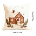 thumbnail image 3 of CaiYueKe Christmas Print Pillow Cover Linen Cushion Case Sofa Throw Pillowcase Decorative Home Decor Accent Pillow Cover Living Room Bedroom Decor, 3 of 8
