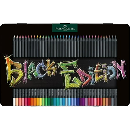 Faber-Castell Coloring Pencils - Black Edition - Tin of 36