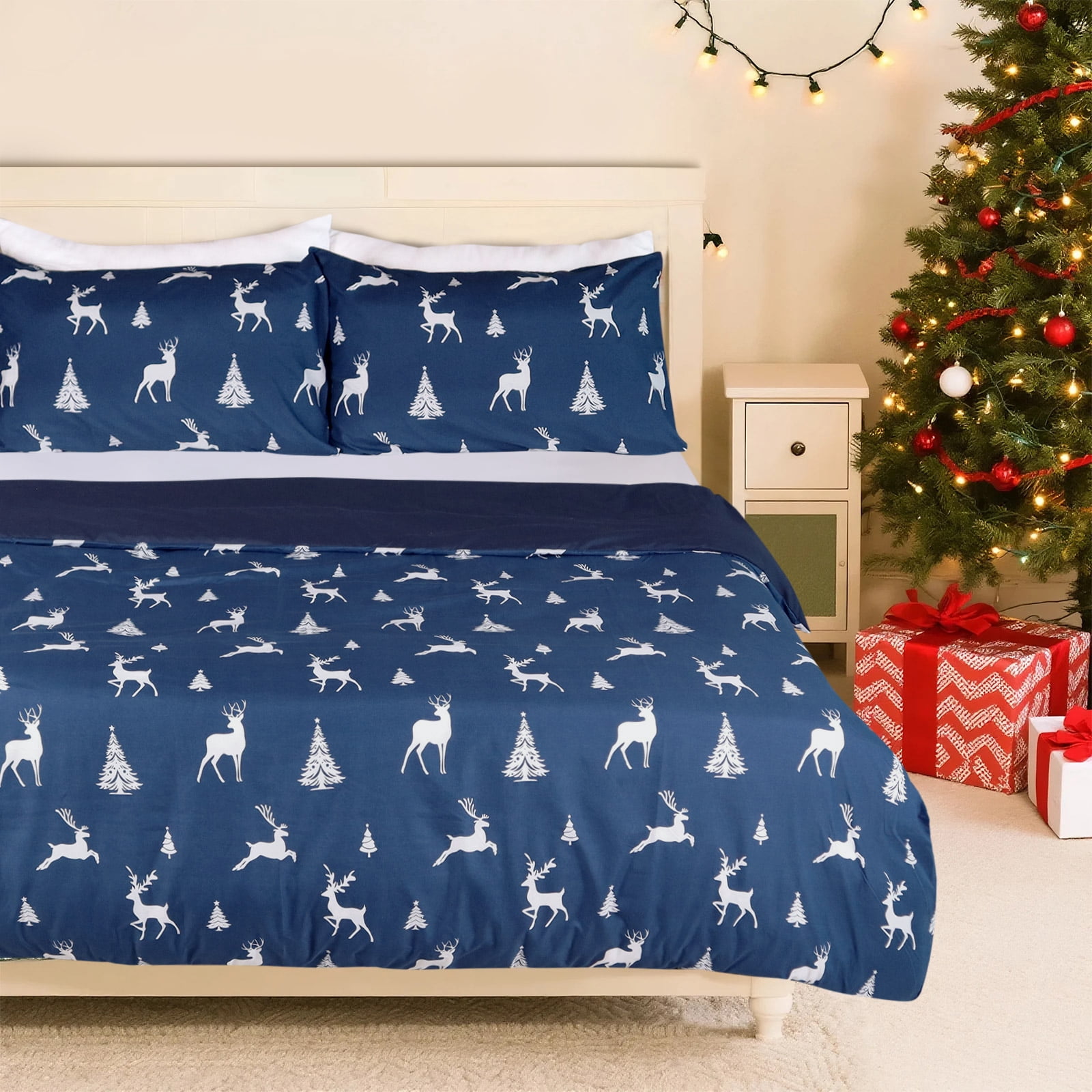 Gogreen Luxury Twin Duvet Cover Floral, Soft & Breathable Microfiber 2 Pieces Twin Bedding Sets, Pattern Twin Comfy Duvet Cover, with Zipper Closure, Includes 1 x Pillowcase, 1 x Duvet Cover