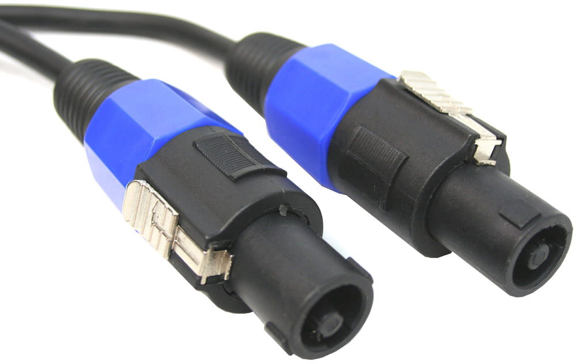 (2) DJ Pro Audio 15 Foot Speakon Male to Male Passive PA Speaker Cable Package