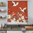 thumbnail image 5 of Country Flowers Sheer Curtains 72 Inches Long, Red Japanese Peony Floral White Bird Light Filering Curtains, Breathable Simi Curtain Privacy Drapes for Living Room Lightweight Window Treatment, 5 of 9