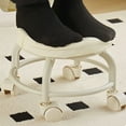 thumbnail image 5 of Rolling Stool under $5! CQCYD Swivel Wheel Seat with Ergonomic Cushion for Home Kitchen Bathroom Low Profile Mobile Stool for Sitting Putting On Shoes, 5 of 6