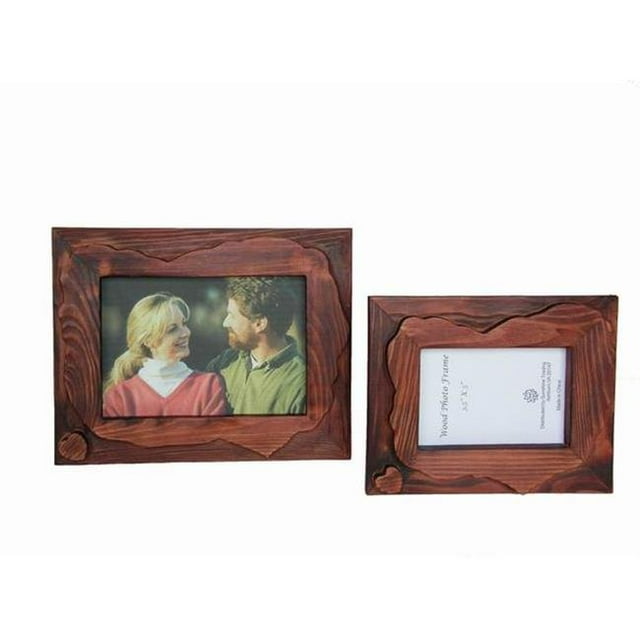 Cadre Photo en Bois Fait à la Main - 3,5 x 5 Pouces