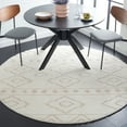 thumbnail image 2 of SAFAVIEH Sparta Siomha Geometric Shag Area Rug, Ivory/Beige, 6'7" x 6'7" Round, 2 of 7