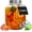 2.0 Gallons, variant on For Parties – 1 Gallon Glass Beverage Dispenser with Stainless Steel Spigot and Lid, Glass Drink Dispensers, Lemonade Dispenser with Ice Cylinder for Weddings, Party, Sun Tea Jar, Water Juice Dispens