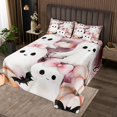 thumbnail image 2 of Erosebridal Halloween Pumpkin Bowknot Ghost Bedspread Set King Size Ultra Soft, 2 of 6