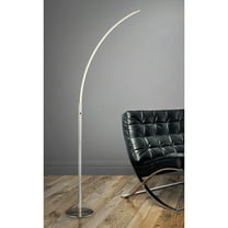 HomeGlam Horizon LED Arch Floor Lamp Brushed Nickel
