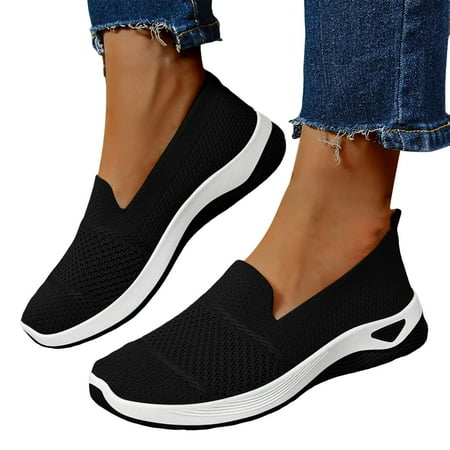 Oyedens Womens Walking Shoes Comfortable Orthopedic Slip on Work Loafers for Women Casual Nursing Shoes