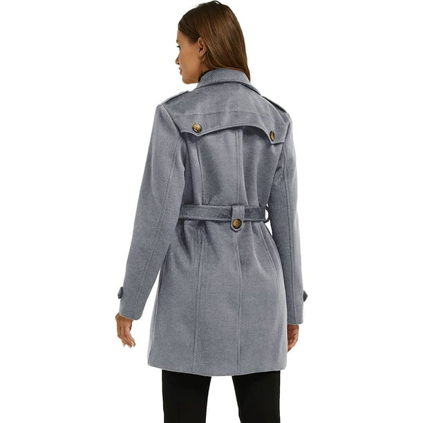 Women s Double Breasted Wool Blend Pea Coat