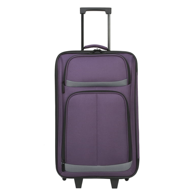 Protege 5-Piece Purple Softside Travel Luggage Set with 2 In-Line