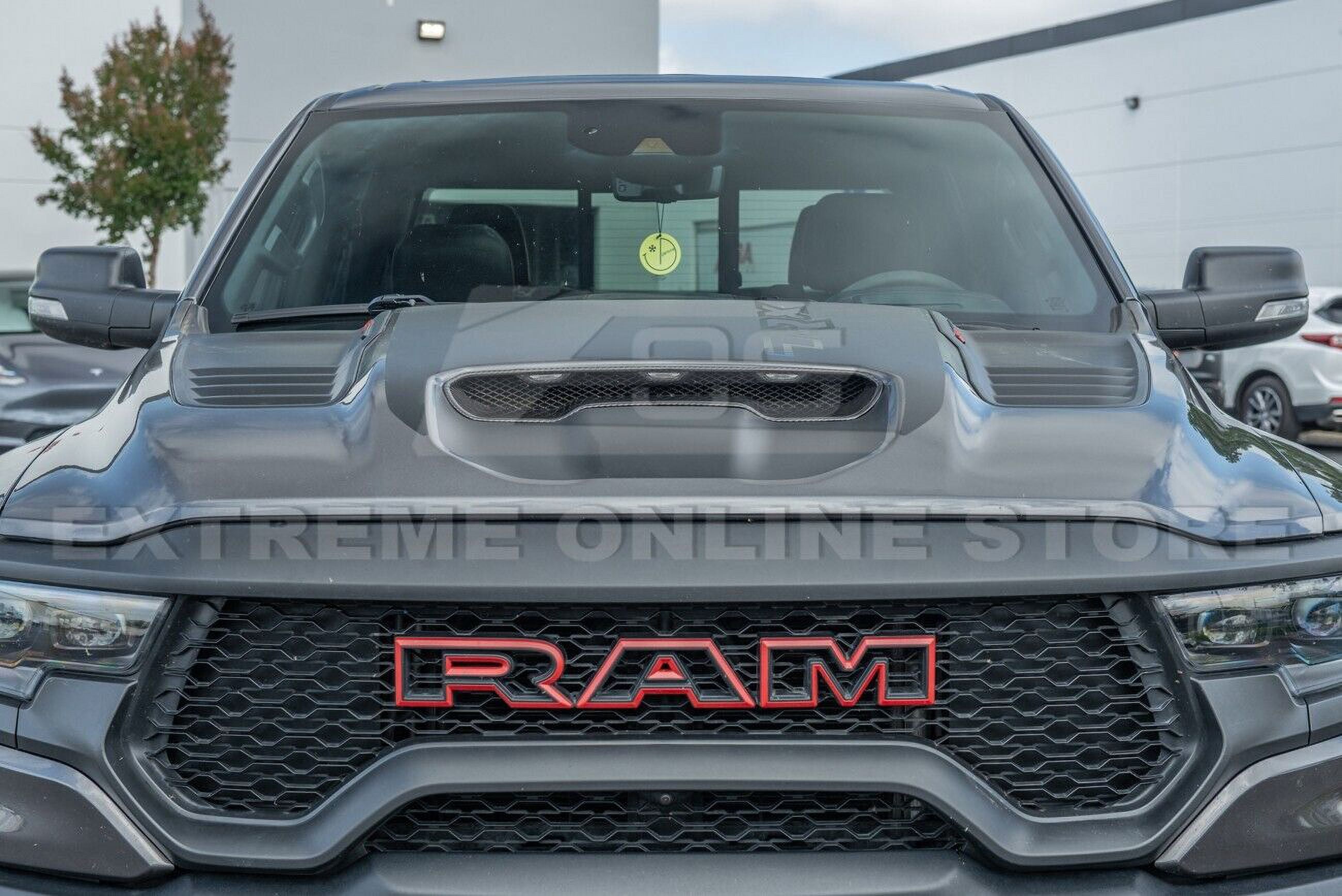 Replacement For 2021-Present Ram 1500 TRX Models | Factory Style CARBON FIBER Replacement Front Air Intake Hood Scoop Vent Trim