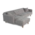 thumbnail image 4 of Sofá Cama Modular Reversible de Lino Gris Claro Modelo Baily Makora, 4 of 8