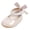 1Light Pink, variant on Baby Girls Peincess Dress Shoes Cute Bowknot Pearl Ankle Strap Soft Sole Casual Round Toe Leather Lightweight Flat Sandals Red 0-3 Months