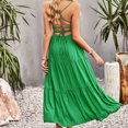 thumbnail image 6 of IROINNID A-Line Dress For Women Sleeveless Square Neck Sexy Vintage Party Dresses Regular Solid Color Dress, 6 of 7