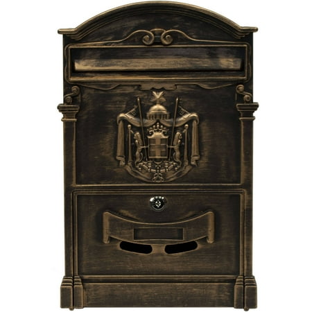 - ALEKO USMB-05 Elegant Wall Mounted Mail Box with Retrieval Door, 2 Keys and Bolts