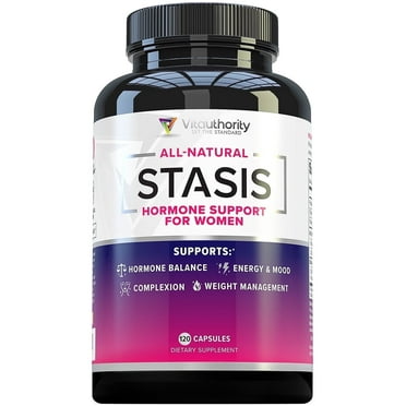 Vitauthority Stasis Women's Hormone Balance Myo and D-Chiro Inositol Supplement, 120 Capsules