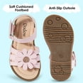 thumbnail image 3 of Dodow Girls Summer Sandals Flat Open-Toe Lightweight Sandals for Toddler Little Kids Size 7-13, 3 of 8