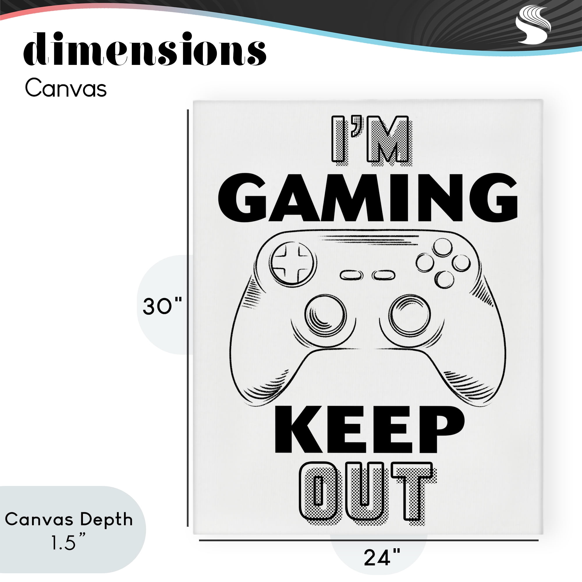 Stupell Industries Gaming Keep Out Canvas Wall Art, design by Marcus Prime