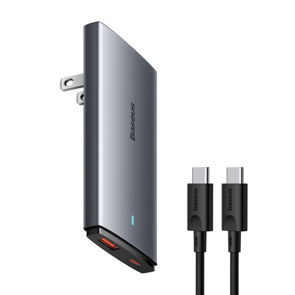 Cargador de pared Baseus USB C GaN ultrafino de 65 W para MacBook