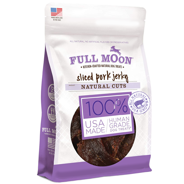 Full Moon All Natural Human Grade Dog Treats, Natural Cut Jerky, Sliced