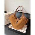 thumbnail image 5 of Bolso de ante retro otoño/invierno para mujer 2024 nuevo bolso de hombro de gran capacidad para ocio bolso de mano para trabajo bolso de mano, 5 of 5