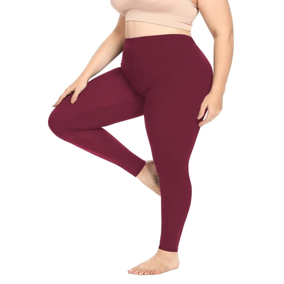Outfmvch Stretchy Pants for Women,Leggings for Women,Yoga Pants,Stretch Is Comfort Women's Cotton/Spandex Plus Size Leggings,Plain Pant,Tall Sweatpants for Men Red 3XL
