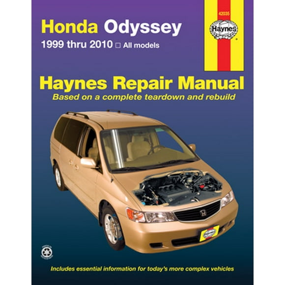 Haynes Manuals 42035 Repair Manual Honda Odyssey; English; Paper Format