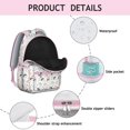 thumbnail image 4 of Hedgehog Pattern Backpack for School,Cute School Bag,Schoolbag with Adjustable Shoulder Straps & Padded Back,15.3"x11"x7.1".﻿, 4 of 6