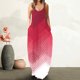 thumbnail image 1 of Puntoco Vestidos Mujer Verano Mujer Suelto Bolsillo Cuello En V Impresión Degradado Sin Mangas Suelto Casual Sling Vestido Largo, 1 of 4