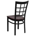 thumbnail image 4 of Bowery Hill Black Window Back Dining Chair in Mahogany, 4 of 5