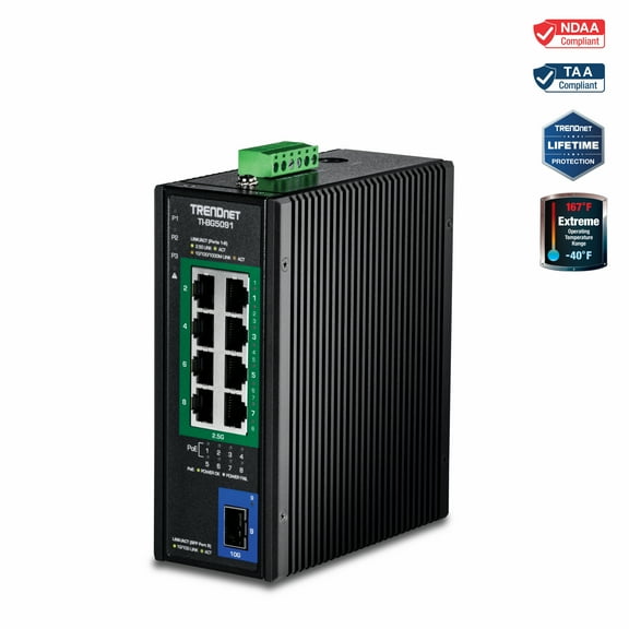 TRENDnet TPE-B541 5-Port Gigabit PoE   Powered Managed Switch with PoE Passthrough