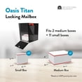 thumbnail image 2 of Architectural Mailboxes Oasis® Titan™ Secure, Locking USPS Approved Heavy Duty, Steel Metal Post Mounted Mail Box for outside, Black XL Extra Large Curbside Mailbox with Magnetic Waterproof Door, 2 of 7