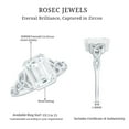 thumbnail image 5 of Rosec Jewels Emerald Cut Cubic Zirconia Solitaire Ring - Celtic Knot Ring - 6X8 mm, 925 Sterling Silver, US 5.50, 5 of 8