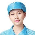 thumbnail image 4 of Under $5 Baseball Caps Blue Unisex Disposable Isolation Anti-static Hat Dust-Proof Work Cap, 4 of 8