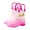 Pink, variant on Tkrady Rain Boots for Girls Spring Summer New Cute Non Slip Lightweight Kids Water Shoes, Sizes 2-11 Years