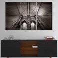 thumbnail image 3 of Designart 'Brooklyn Bridge in NYC USA ' Multipanel Extra Large Metal Wall Art, 3 of 5