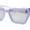 Purple - Silver Mirror, variant on Womens Luxurious Thick Bevel Frame Rectangular Cat Eye Sunglasses Black - Light Brown